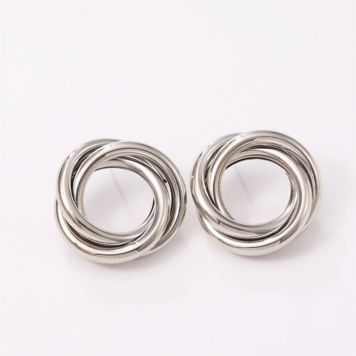 Women's Hanging Earrings with Elegant, Curved Ring Design Land Girl