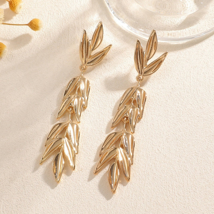 Women's Hanging Earrings with Elegant Leaf Design Land Girl