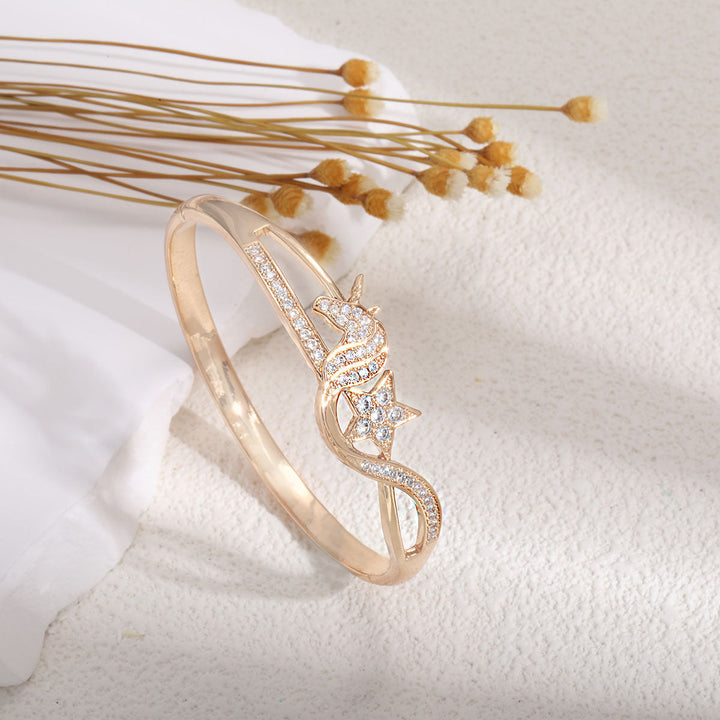Ladies bracelet with elaborate infinity symbol and sparkling zirconia Land Girl