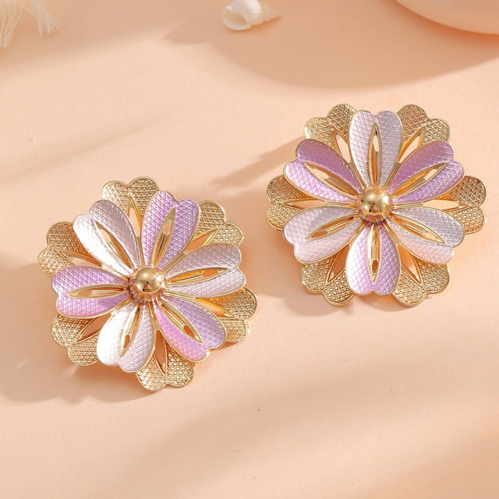 Ladies Hair Clips with Artistic Flower Design Land Girl