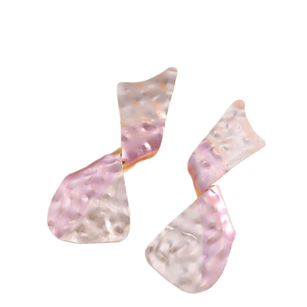 Ladies earrings in modern disc design Land Girl